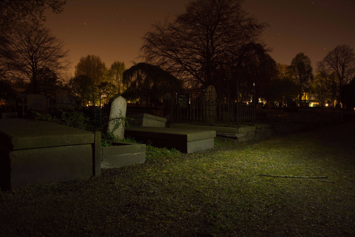 scary looking graveyard Halloween