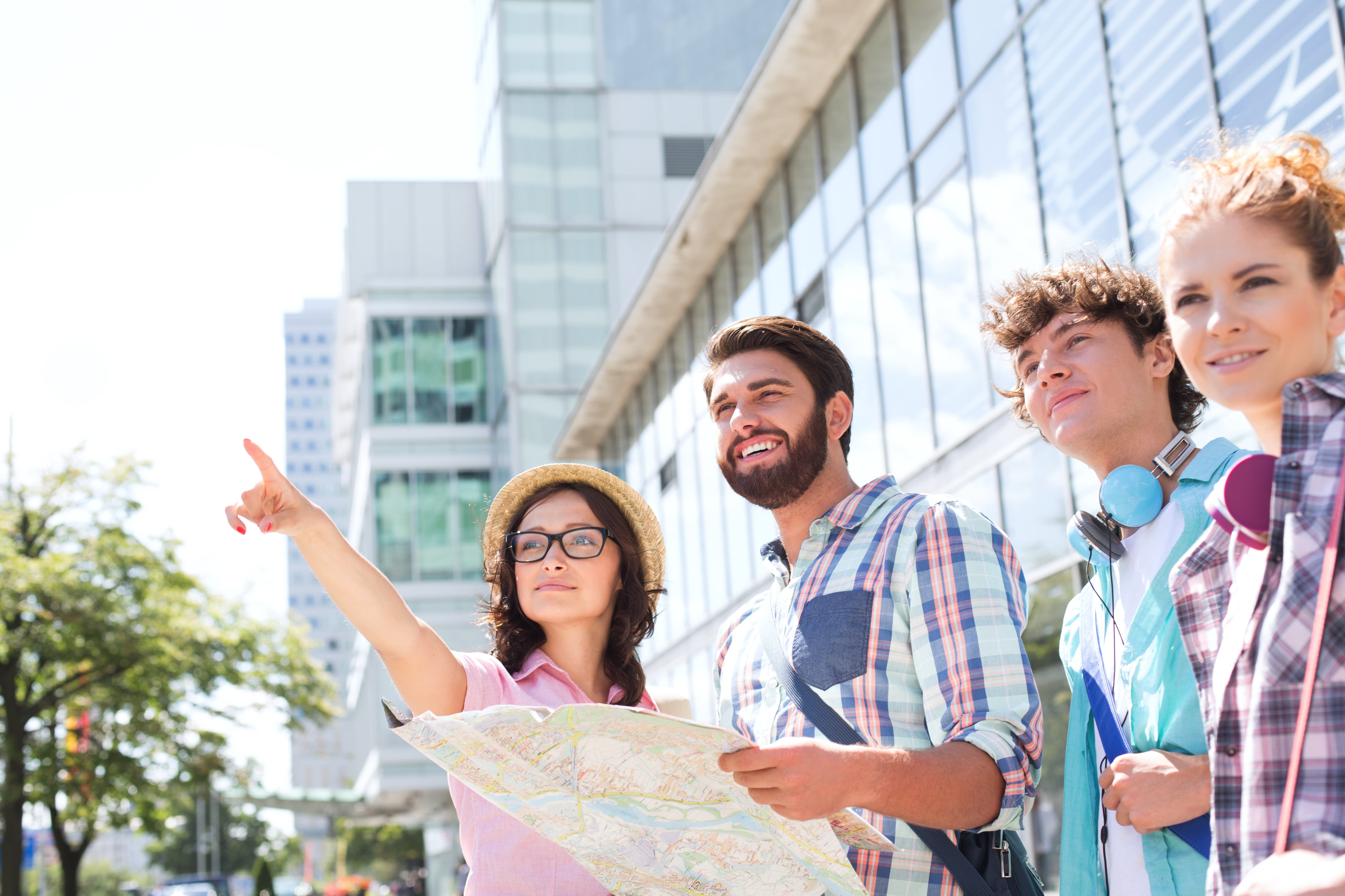 tourist with map