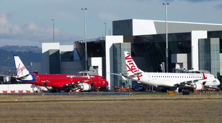 Two Virgin Airplanes | Alpha Airport Parking